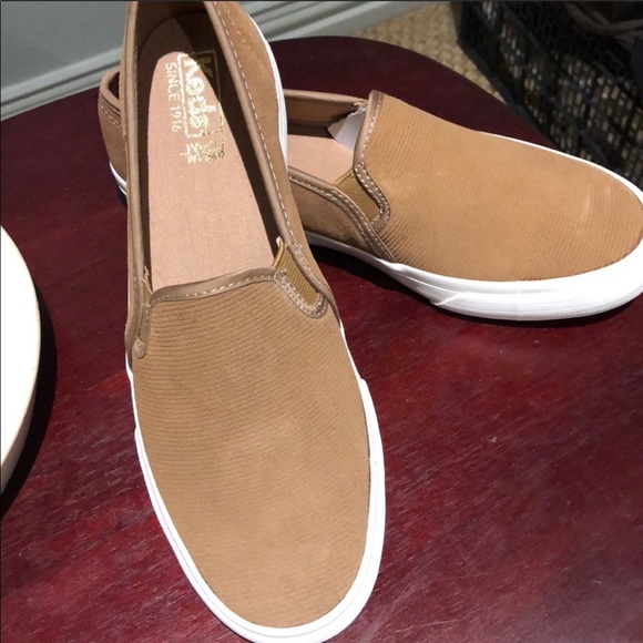 Keds Shoes - 🔴 Camel caramel tan suede leather slip on sneaker